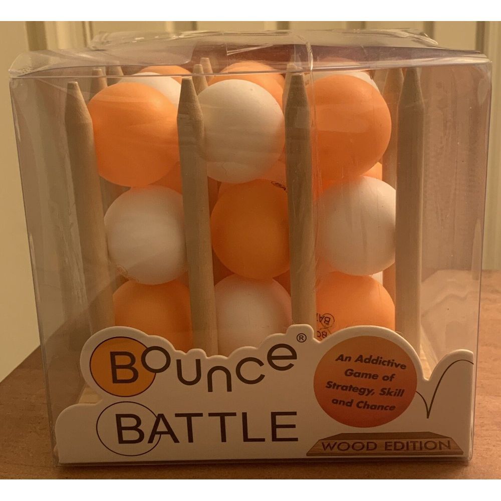 Bounce Battle Wood Edition Game Set/An Addictive Game Of Strategy Skill & Chance